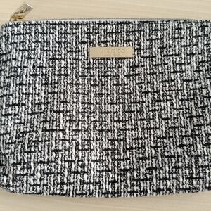 Shiseido Black and White Textured Cosmetic Bag
